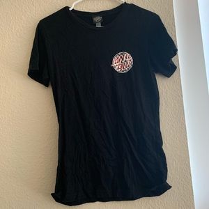santa cruz black checkered t shirt